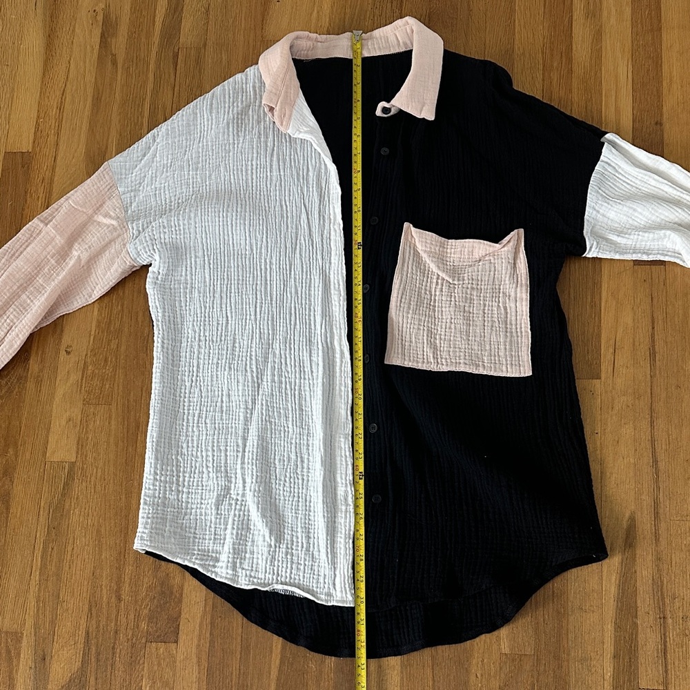 *last chance* Amazon | Women’s Colorblock Button-Up Shirt - Picture 9 of 16